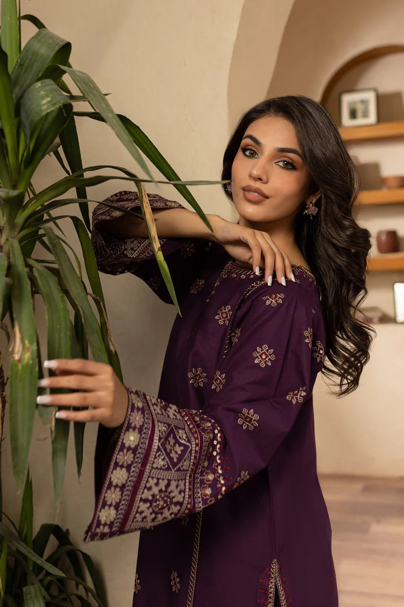 BATIK-2PC LAWN EMBROIDERED SHIRT WITH LAWN EMBROIDERED SLEEVES-BIC-3467