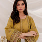 BATIK - 3PC DHANAK EMBROIDERED SHIRT WITH COUTURE WOOL SHAWL & TROUSER-BIC-3142