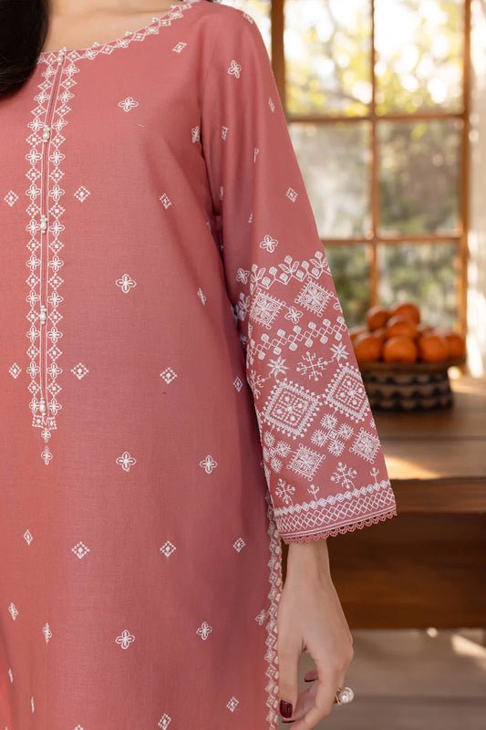 BATIK-2PC LAWN EMBROIDRED SHIRT WITH LAWN EMBROIDRED SLEEVES-BIC-3453