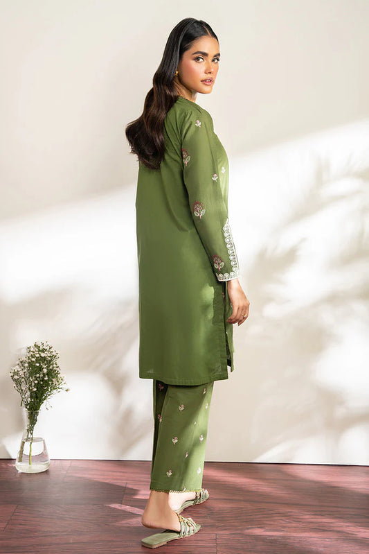 CROSS STICH-DHANAK 2PC EMBROIDRED SHIRT WITH EMBROIDRED TROUSER-3204