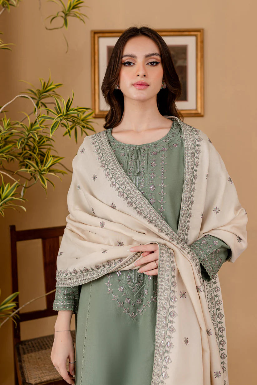 JAZMIN - 3PC LAWN EMBROIDERED SHIRT WITH LAWN EMBROIDERED DUPATTA AND LAWN TROUSER-BIC-3501