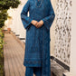 VSAL-3PC CHIKENKARI LAWN EMBROIDERED WITH BAMBER CHIFFON EMBROIDERED DUPATTA- BIC-4017