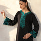 FEROZAE-2PC DHANAK EMBROIDERED SHIRT WITH DHANAK EMB TROUSER-BIC-3387 B