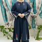 URGE-2PC DHANAK EMBROIDERED SHIRT WITH DHANAK EMBROIDDERED TROUSER-BIC-3397