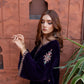 URGE - 2PC VELVET HEAVT EMBROIDERED SHIRT WITH VELEVT EMBROIDERED SLEEVES & VELVET TROUSER-BIC-D22 MICROO 9000