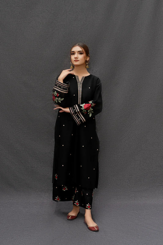 URGE - 3PC LAWN EMBROIDERED SHIRT WITH MONARK PRINT DUPATTA AND TROUSER-BIC-3516