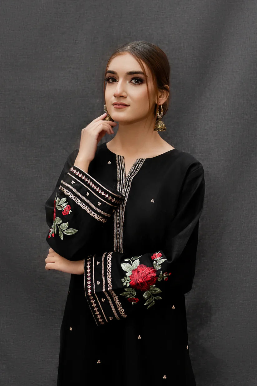 URGE - 3PC LAWN EMBROIDERED SHIRT WITH MONARK PRINT DUPATTA AND TROUSER-BIC-3516