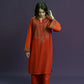 URGE-2PC DHANAK EMBROIDRED SHIRT WITH AND EMBROIDRED TROUSER-BIC-3126