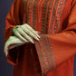 URGE-2PC DHANAK EMBROIDRED SHIRT WITH AND EMBROIDRED TROUSER-BIC-3126