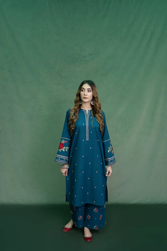 URGE-2PC LAWN EMBROIDRED SHIRT WITH AND EMBROIDRED TROUSER-BIC-3457