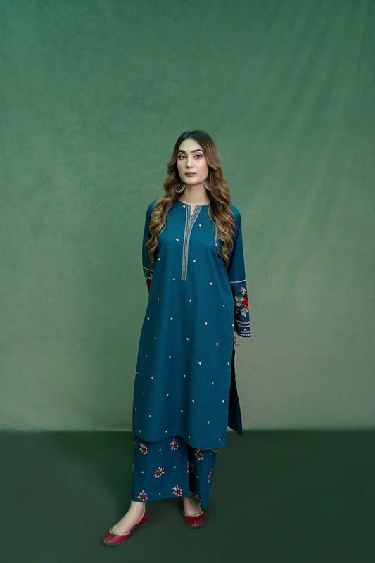 URGE-2PC LAWN EMBROIDRED SHIRT WITH AND EMBROIDRED TROUSER-BIC-3457