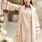 QALAMQAR-3PC CHIKANKAARI LAWN CUTWORK EMBROIDERED SHIRT WITH MANAAR EMBROIDERED CUTWORK DUPATTA AND TROUSER-BIC-3654