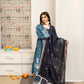 URGE- 3PC LAWN EMBROIDERED SHIRT WITH DIAMOND PRINTED DUPATTA AND EMB TROUSER-BIC-2785-BLUE