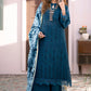 QALAMKAR - 3PC LAWN CHIKANKAARI EMBROIDERED SHIRT WITH PRINTED DUPATTA AND TROUSER-BIC-4027