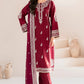 GARNET-3PC LAWN EMBROIDERED SHIRT WITH CHIFFON EMBROIDERED DUPATTA AND TROUSER-BIC-3554