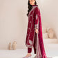 GARNET-3PC LAWN EMBROIDERED SHIRT WITH CHIFFON EMBROIDERED DUPATTA AND TROUSER-BIC-3554