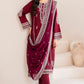 GARNET-3PC LAWN EMBROIDERED SHIRT WITH CHIFFON EMBROIDERED DUPATTA AND TROUSER-BIC-3554