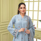 MOMINA COLLECTION-3PC DHANAK EMBROIDERED SHIRT WITH HEAVY CUTWORK EMBROIDERED DHANAK SHAWL AND TROUSER-BIC -1506