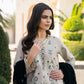 Momina Collection-3PC DHANAK EMBROIDERED SHIRT WITH VELVET EMBROIDERED READY TO WEAR SHAWL-BIC-1520