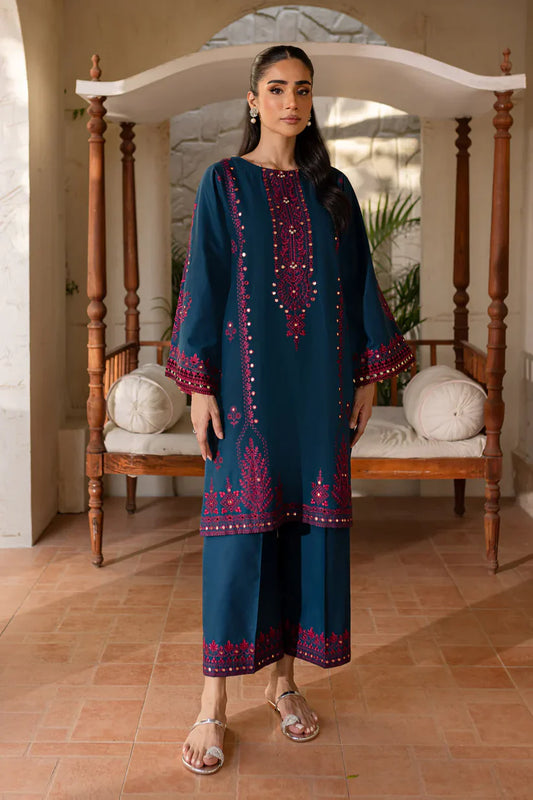 BATIK-2PC SEQUIN LAWN EMBROIDERED SHIRT WITH SEQUIN LAWN EMBROIDERED TROUSER-BIC-3461