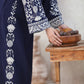 FEROZAE-2PC DHANAK EBROIDERED SHIRT WITH DHANAK EMBROIDERED SLEEVES-BIC-3390