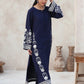 FEROZAE-2PC DHANAK EBROIDERED SHIRT WITH DHANAK EMBROIDERED SLEEVES-BIC-3390