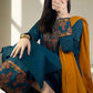 Momina Collection-3PC DHANAK EMBROIDRED SHIRT WITH WOOL SHAWL AND TROUSER-BIC-3290 B