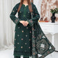 Momina Collection-3PC DHANAK EMBROIDERED SHIRT WITH HEAVY CUTWORK EMBROIDERED DHANAK SHAWL AND TROUSER-BIC-1509