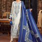 MARIA B -3PC KHADAR HEAVY EMBROIDERED WITH WOOL PRINT SHAWL -BIC-1084